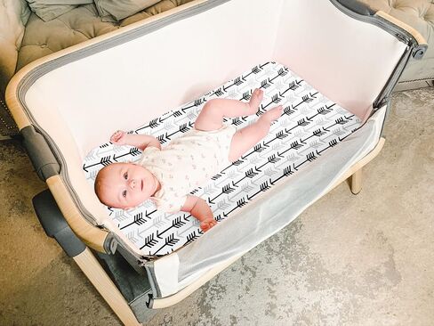 Bassinet Bed Sheets – Bassinet Fitted Sheets 4 Pack – 100% Jersey Knit Cotton Cradle Sheets – Bassinet Bedding for Standard Size Oval or Rectangular Bassinet Pads – Bassinet Sheet for Boy & Girl in Saudi Arabia