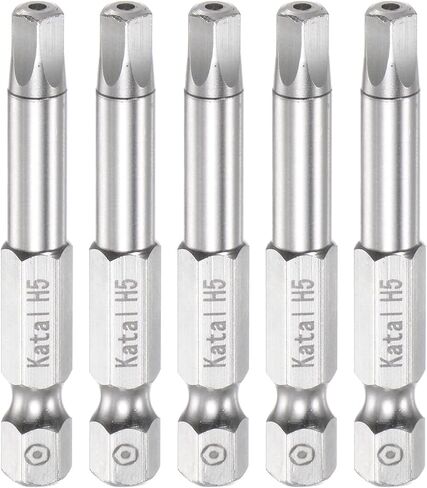 HARFINGTON 5pcs H3 Pentagon Screwdriver Bit 1/4" Hex Shank 2" Length Magnetic Security Screw Driver Power Tool in Saudi Arabia