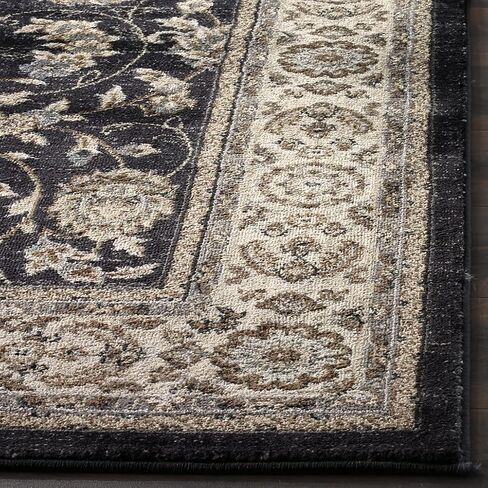 SAFAVIEH Lyndhurst Collection Area Rug - 7' Square, Grey & Cream, Traditional Oriental Design, Non-Shedding & Easy Care, Ideal for High Traffic Areas in Living Room, Bedroom (LNH340G) in Saudi Arabia