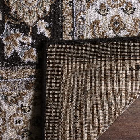 SAFAVIEH Lyndhurst Collection Area Rug - 7' Square, Grey & Cream, Traditional Oriental Design, Non-Shedding & Easy Care, Ideal for High Traffic Areas in Living Room, Bedroom (LNH340G) in Saudi Arabia