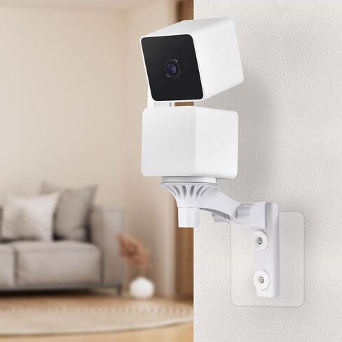 2 حزمة لاصقة على الحائط متوافقة مع Wyze Cam Pan V3، 180 درجة إمالة قابلة للتعديل بدون حفر سقف داخلي/خارجي، تركيب بطريقتين، عصا VHB قوية للغاية على أو مسامير in Kuwait