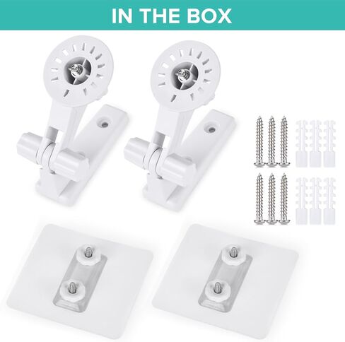 2 حزمة لاصقة على الحائط متوافقة مع Wyze Cam Pan V3، 180 درجة إمالة قابلة للتعديل بدون حفر سقف داخلي/خارجي، تركيب بطريقتين، عصا VHB قوية للغاية على أو مسامير in Kuwait