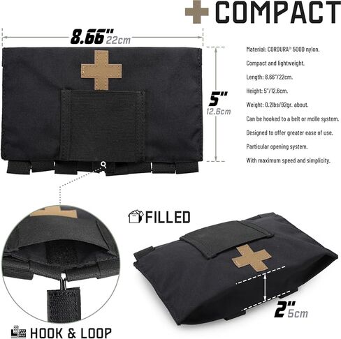 حقيبة LIVANS Molle الطبية التكتيكية EMT، حقيبة أدوات الإسعافات الأولية للصدمات، حقيبة المستجيبين الأوائل، حقائب النجاة الطبية، تصميم تفجيري in Kuwait