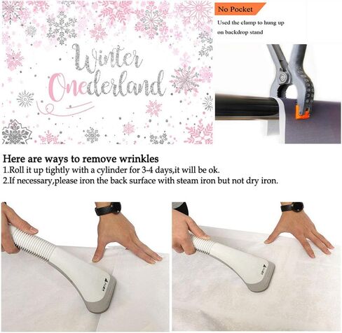 Avezano Winter Onederland Backdrop for Girls First Birthday Party 7x5ft Pink Silver Snowflake Baby Girl Winter Wonderland 1st Birthday Party Decorations Photography Background for Photoshoot in Saudi Arabia