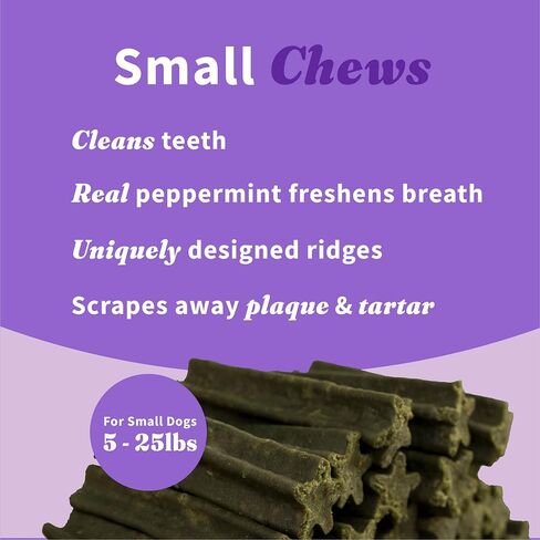 Halo Herbal Dental Treats, Natural, Dental Health, for Small Dogs 5 to 25 lbs, 14-OZ Pouch, (40 count) in Saudi Arabia