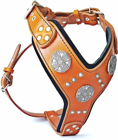 Bestia Maximus Silver Big Dog Leather Harness in Saudi Arabia