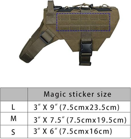 EXCELLENT ELITE SPANKER Dog Harness Tactical Military Dog Harness Adjustable No-Pull Dog Harness Training Hunting Dog Tactical Vest with Handle（BLK-M） in Saudi Arabia