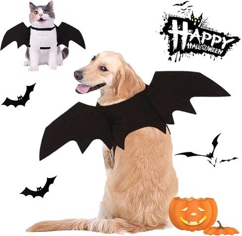 Dog Halloween Costumes, Cat Dog Bat Costume Wings Pet Bat Wings for Small Medium and Large Dog, Cat Dog Costume Funny Cat Apparel, Cosplay Clothes, Cool Dog Outfits (S) in Saudi Arabia