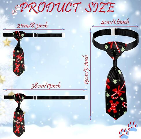 Frienda 6 Pieces Christmas Dog Ties Adjustable Small Pet Bow Tie Xmas Puppy Neckties for Christmas Festival Dog Grooming Accessories in Saudi Arabia