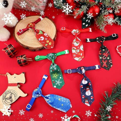 Frienda 6 Pieces Christmas Dog Ties Adjustable Small Pet Bow Tie Xmas Puppy Neckties for Christmas Festival Dog Grooming Accessories in Saudi Arabia