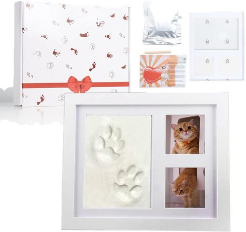 Vilbocr الحيوانات الأليفة بصمة تذكار عدة إطار صور الكلب القط الإطار مع الطين بصمة عدة هدايا لعشاق الكلاب والقطط in Kuwait