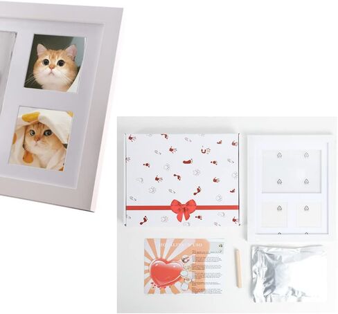 Vilbocr الحيوانات الأليفة بصمة تذكار عدة إطار صور الكلب القط الإطار مع الطين بصمة عدة هدايا لعشاق الكلاب والقطط in Kuwait