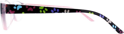 Select-A-Vision Dog Bone Square Reading Glasses w/Colorful Pawprints, Blue, 1.25 in Saudi Arabia