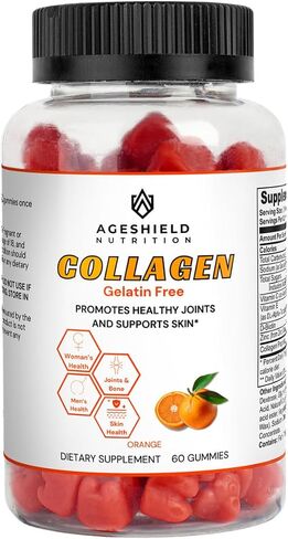 AgeShield Collagen Peptide Gummies، يعزز صحة الشعر والأظافر والجلد والعظام والمفاصل مع فيتامين C والزنك in Saudi Arabia
