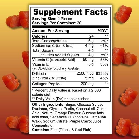 AgeShield Collagen Peptide Gummies، يعزز صحة الشعر والأظافر والجلد والعظام والمفاصل مع فيتامين C والزنك in Saudi Arabia