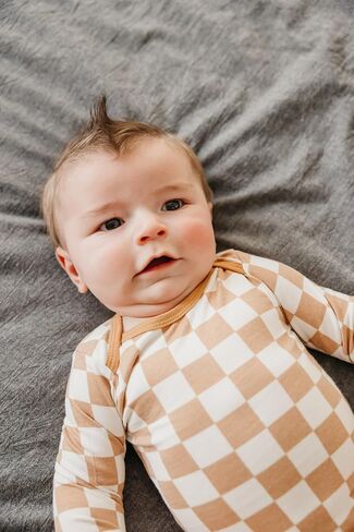 Copper Pearl Long Sleeve Bodysuit Baby: Ultra Soft Baby for Newborns, Boys, and Girls - Stylish, Comfortable, Overlap Shoulders, Premium Knit Fabric - Newborn, Coastal in Kuwait