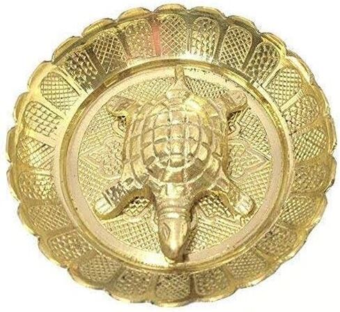 سلحفاة مع طبق سلحفاة مع طبق من النحاس النقي الافضل لتزيين المكتب، تمثال فينغ شوي المعدني لوحة مياه معدنية فاستو ليفينغ والثروة والصحة والحظ السعيد in Kuwait