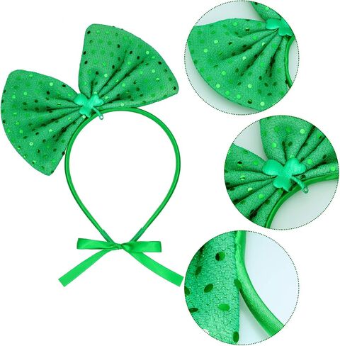 Weewooday 3 Pieces St. Patrick's Day Dog Costume Mardi Gras Girl Dog Tutu Skirt and Bowtie Headband Fancy Collar for Small Dog Costume Decorations Supplies, Green in Saudi Arabia