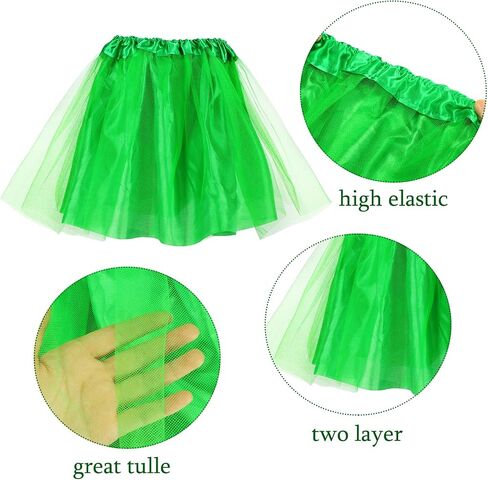 Weewooday 3 Pieces St. Patrick's Day Dog Costume Mardi Gras Girl Dog Tutu Skirt and Bowtie Headband Fancy Collar for Small Dog Costume Decorations Supplies, Green in Saudi Arabia