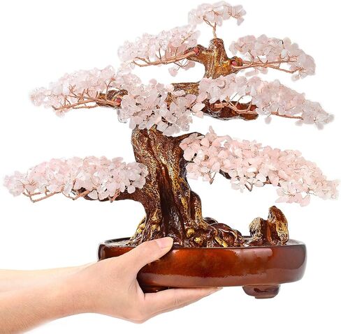 KALIFANO Natural Amethyst (1,251 Gemstone Count) Chakra Crystal Tree with Healing Properties - Bonsai Feng Shui Money Tree for Positive Energy, Luck and Wealth - 14" in Saudi Arabia