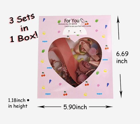 زوكون مشابك شعر وربطات شعر للاطفال، 54 قطعة من مشابك الشعر اللطيفة على شكل فيونكة، لون بينك فاتح + برتقالي + رمادي، مجانية in Kuwait