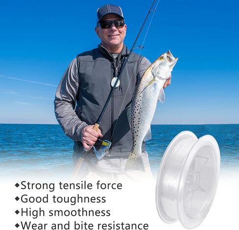 2 لفات 200 متر خط صيد السمك، سلك صيد من النايلون الشفاف 0.25 مم، خيط شفاف قوي، سلك صيد أحادي الخيط، خيط صيد من النايلون القوي لصيد الأسماك، صناعة المجوهرات المعلقة in Kuwait