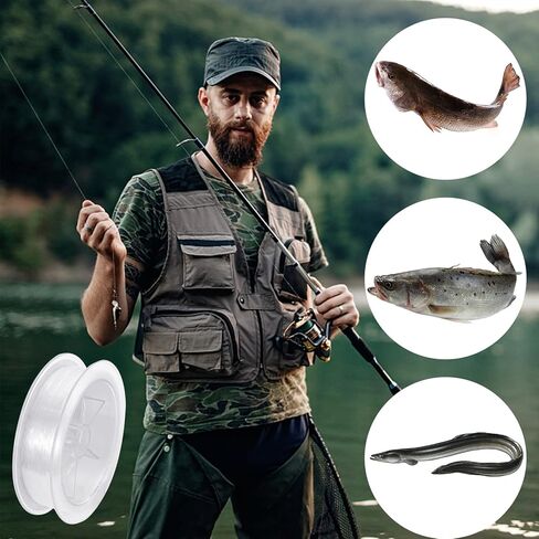 2 لفات 200 متر خط صيد السمك، سلك صيد من النايلون الشفاف 0.25 مم، خيط شفاف قوي، سلك صيد أحادي الخيط، خيط صيد من النايلون القوي لصيد الأسماك، صناعة المجوهرات المعلقة in Kuwait