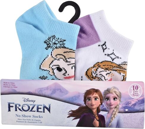 جوارب ديزني فروزن للفتيات الصغيرات مكونة من 10 جوارب بدون عرض in Kuwait