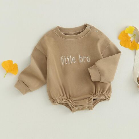Ursobutegl Baby Boy Girl Sweatshirt Bubble Romper Long Sleeve Oversized Sweater Onesie Newborn Warm Winter Outfit Clothes in Saudi Arabia