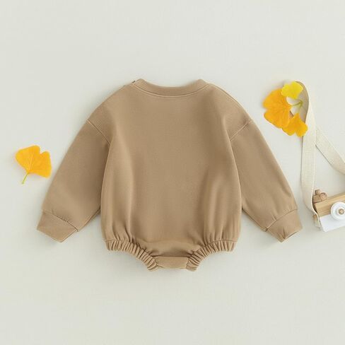 Ursobutegl Baby Boy Girl Sweatshirt Bubble Romper Long Sleeve Oversized Sweater Onesie Newborn Warm Winter Outfit Clothes in Saudi Arabia