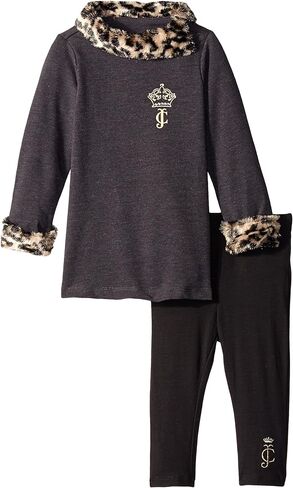 Juicy Couture Baby-Girls Infant Gray Tunic Leopard Details and Leggings in Kuwait