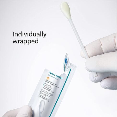 مسحات الأنف المطهرة من ميدلاين، تقلل من البكتيريا، مشبعة مسبقًا، 62% كحول إيثيلي، رائحة الكيوي اللطيفة، مغلفة بشكل فردي، 10 قطع in Kuwait