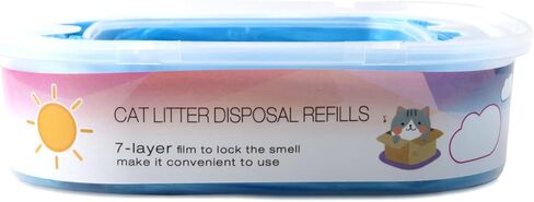 عبوات فضلات القطط المتوافقة مع خرطوشة إعادة تعبئة فضلات الفضلات من ليتر جيني - 8 عبوات in Kuwait