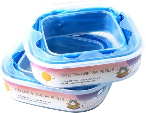 عبوات فضلات القطط المتوافقة مع خرطوشة إعادة تعبئة فضلات الفضلات من ليتر جيني - 8 عبوات in Kuwait