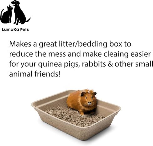 صندوق فضلات LumaKa Pets القابل للتصرف - 5/حزمة/صناديق فضلات كبيرة/يمكن التخلص منها للقطط، صندوق فضلات الأرانب، صندوق فضلات خنزير غينيا، صندوق القطط، صندوق فضلات السفر، صندوق فضلات عالي الجوانب، قوي، مقاوم للتسرب in Kuwait