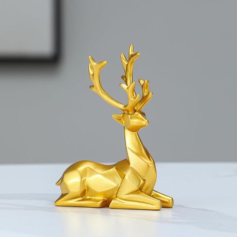 XPXKJ Resin Thinker Statue Set of 2, Deer Sculpture for Your Home Decor Living Room, is Office Desktop Bookshelf Perfect Decoration in Kuwait
