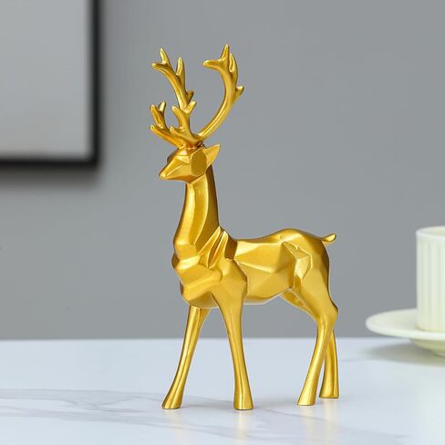 XPXKJ Resin Thinker Statue Set of 2, Deer Sculpture for Your Home Decor Living Room, is Office Desktop Bookshelf Perfect Decoration in Kuwait