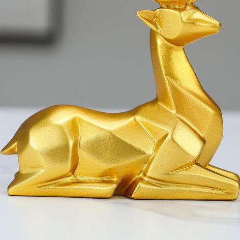 XPXKJ Resin Thinker Statue Set of 2, Deer Sculpture for Your Home Decor Living Room, is Office Desktop Bookshelf Perfect Decoration in Kuwait