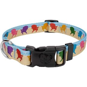 Country Brook Petz - Deluxe Pink Hawaiian Dog Collar - Made in The U.S.A. - Summer Breeze Collection Featuring Sunny Designs (1 Inch, Large)