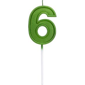 2.76 Inches Large Number Candles Birthday Candles Cake Numeral Candles Topper Decoration for Birthday Celebration Reunions Anniversary Party Supplies (Green Number 1)