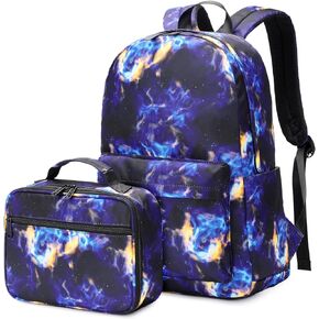 ecodudo Cow Print Girls Backpack Set for Teens Backpacks School Bookbags with Lunch Bag (Cow Print)