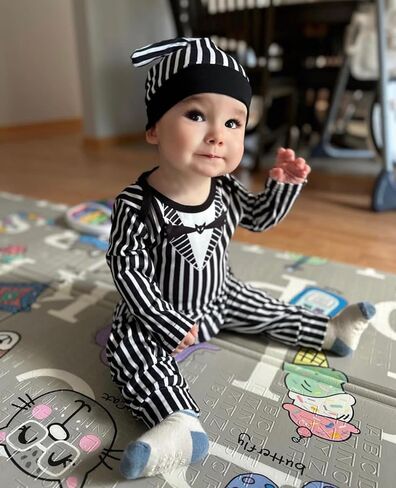 HIHA الرضع طفل الفتيان الفتيات ملابس الهالوين طويلة الأكمام رومبير السراويل مجموعة 3 قطعة الملابس in Kuwait