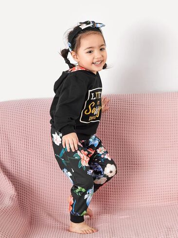 Baby Girl Clothes Toddler Hoodie Outfit Summer Floral Sweatshirt Cute Pant Infant Clothing 6 12 18 Months 2 3 4T in Saudi Arabia
