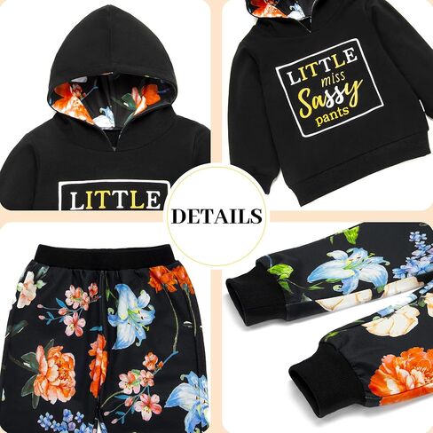 Baby Girl Clothes Toddler Hoodie Outfit Summer Floral Sweatshirt Cute Pant Infant Clothing 6 12 18 Months 2 3 4T in Saudi Arabia