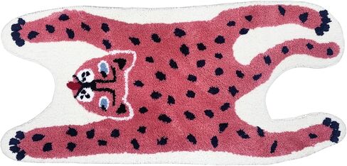 سجادة أطفال لطيفة من ABREEZE، سجادة منطقة الفهد لغرفة الأطفال، سجادة حمام منفوشة من الألياف الدقيقة، سجادة أرضية فائقة الامتصاص لغرفة النوم، الحمام، غرفة اللعب، ديكور المنزل، قابلة للغسل, 2'x4.3' in Kuwait