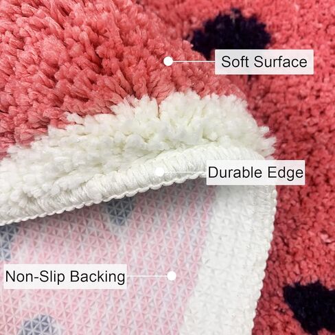 سجادة أطفال لطيفة من ABREEZE، سجادة منطقة الفهد لغرفة الأطفال، سجادة حمام منفوشة من الألياف الدقيقة، سجادة أرضية فائقة الامتصاص لغرفة النوم، الحمام، غرفة اللعب، ديكور المنزل، قابلة للغسل, 2'x4.3' in Kuwait