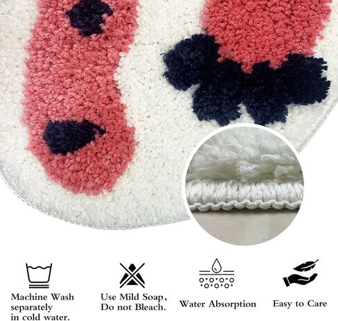 سجادة أطفال لطيفة من ABREEZE، سجادة منطقة الفهد لغرفة الأطفال، سجادة حمام منفوشة من الألياف الدقيقة، سجادة أرضية فائقة الامتصاص لغرفة النوم، الحمام، غرفة اللعب، ديكور المنزل، قابلة للغسل, 2'x4.3' in Kuwait