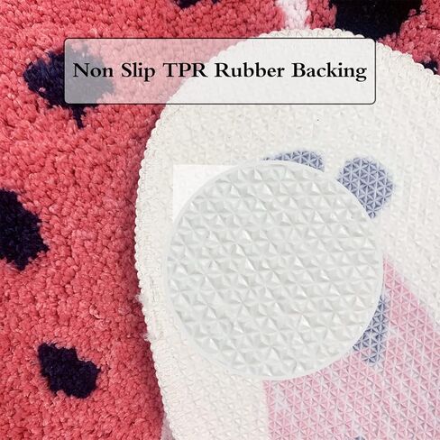 سجادة أطفال لطيفة من ABREEZE، سجادة منطقة الفهد لغرفة الأطفال، سجادة حمام منفوشة من الألياف الدقيقة، سجادة أرضية فائقة الامتصاص لغرفة النوم، الحمام، غرفة اللعب، ديكور المنزل، قابلة للغسل, 2'x4.3' in Kuwait