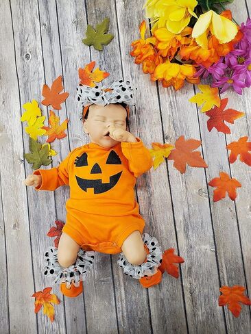 جوارب وقبعات أو عصابات رأس للعطلات للأطفال مع أقواس للهالوين وعيد الشكر، للأعمار من 0 إلى 6 أشهر - مجموعتان من قطعتين in Kuwait