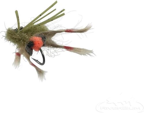 ريفربوم مجموعة متنوعة من ذباب ريد فيش مع صندوق ذباب، كريزي تشارلي، جمبري، سرطان البحر، الذباب المخادع لصيد الذباب - 15 قطعة in Kuwait